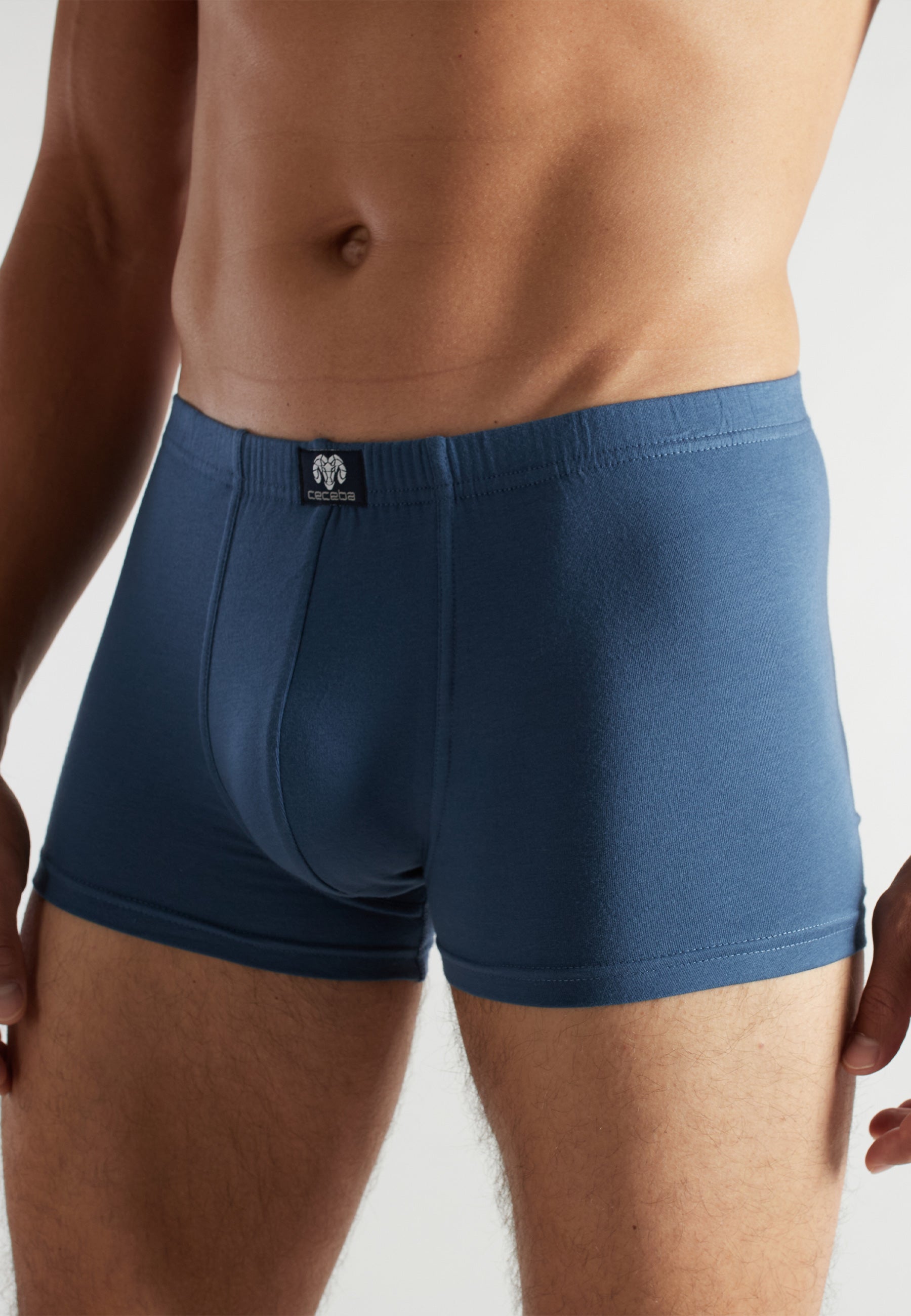 ceceba-herren-pants-blau-uni-2er-pack-short-pants-baumwolle-elasthan image 4