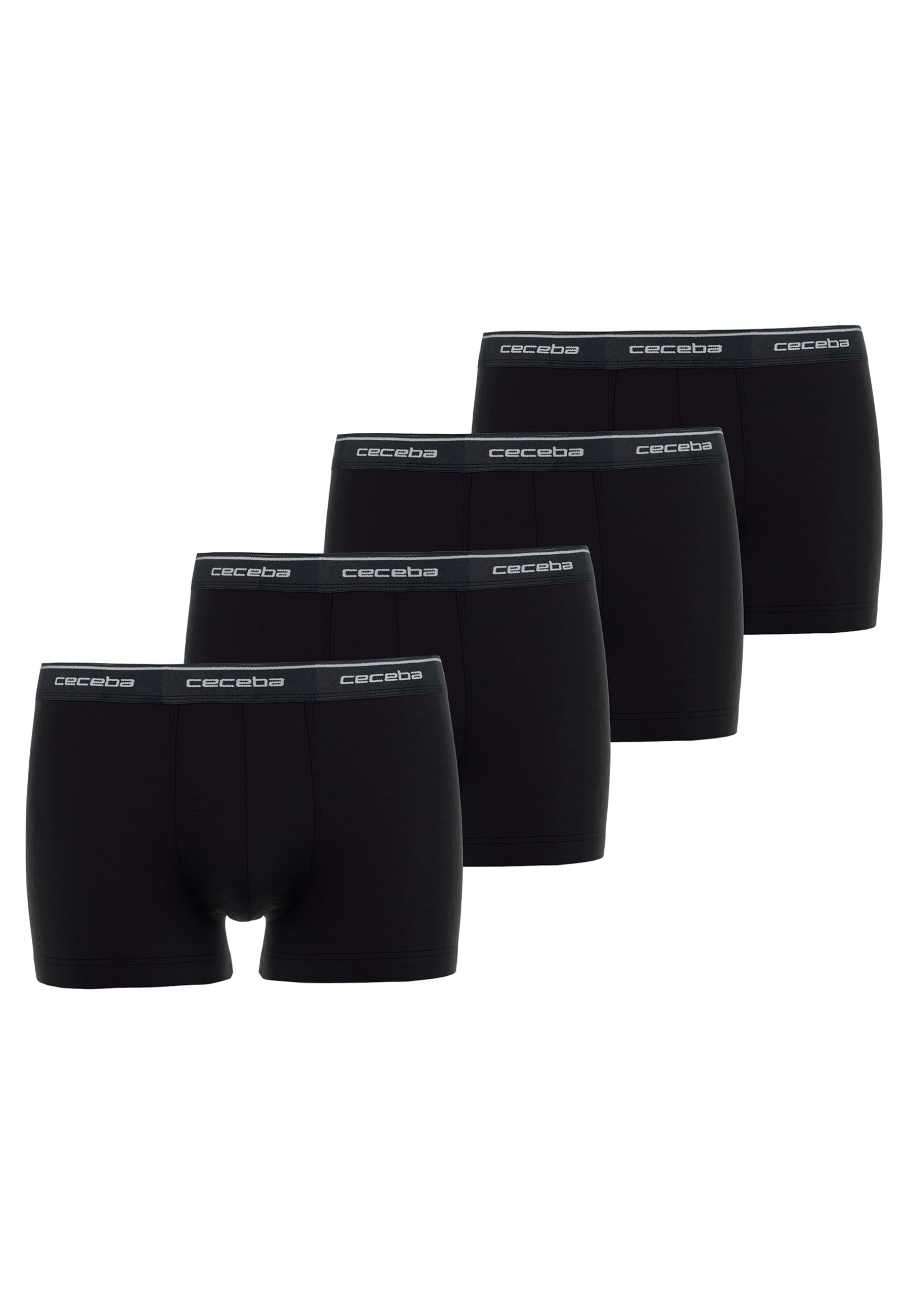 ceceba-herren-pants-schwarz-uni-im-4er-pack-unterhose-mit-perfekter-passform image 1