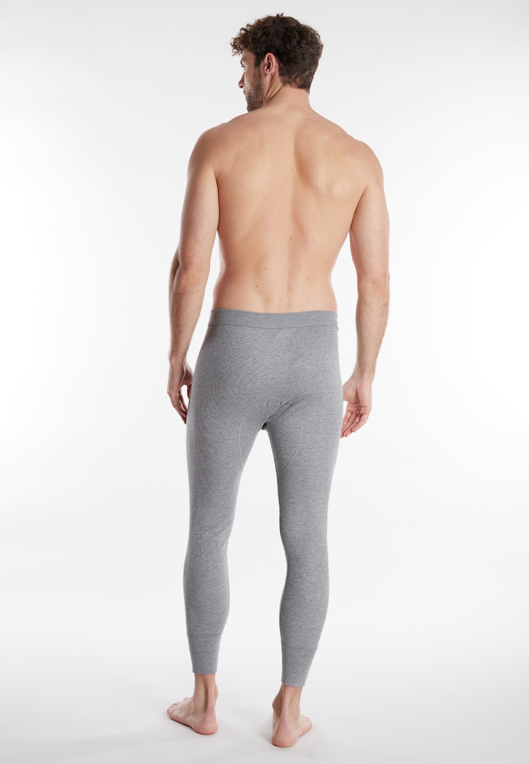ceceba-herren-lange-unterhose-grau-uni-thermo-baumwolle image 3