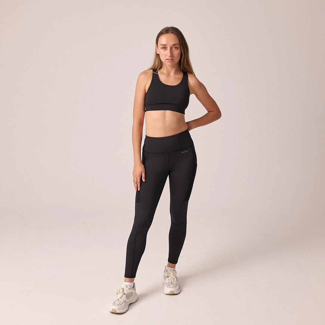 snocks-leggings-mit-tasche-schwarz-high-waist-mesh-sportleggings image 3