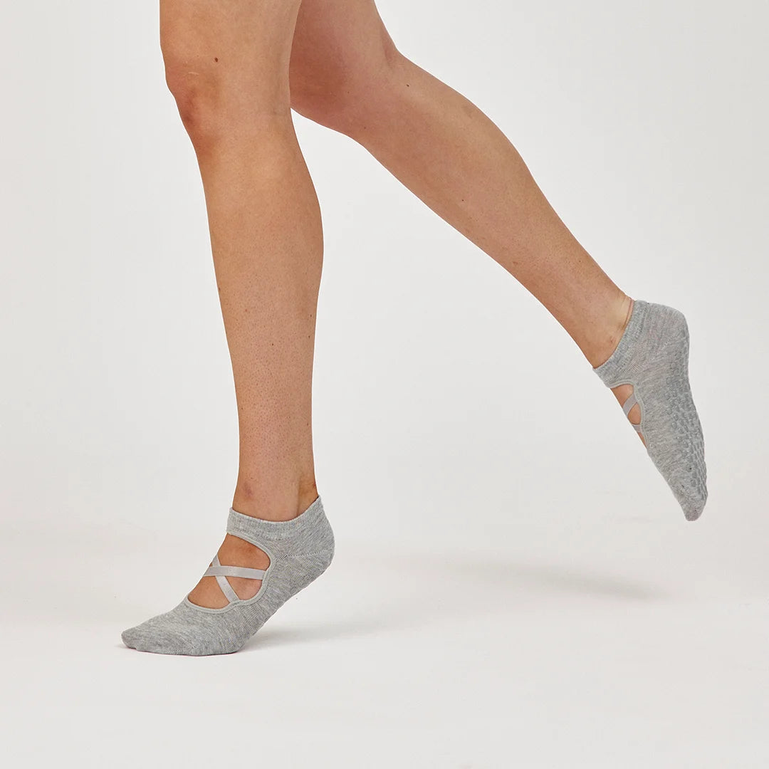 snocks-pilates-socken-mit-riemchen-mix-schwarz-grau-anti-rutsch-socken-kurz image 4