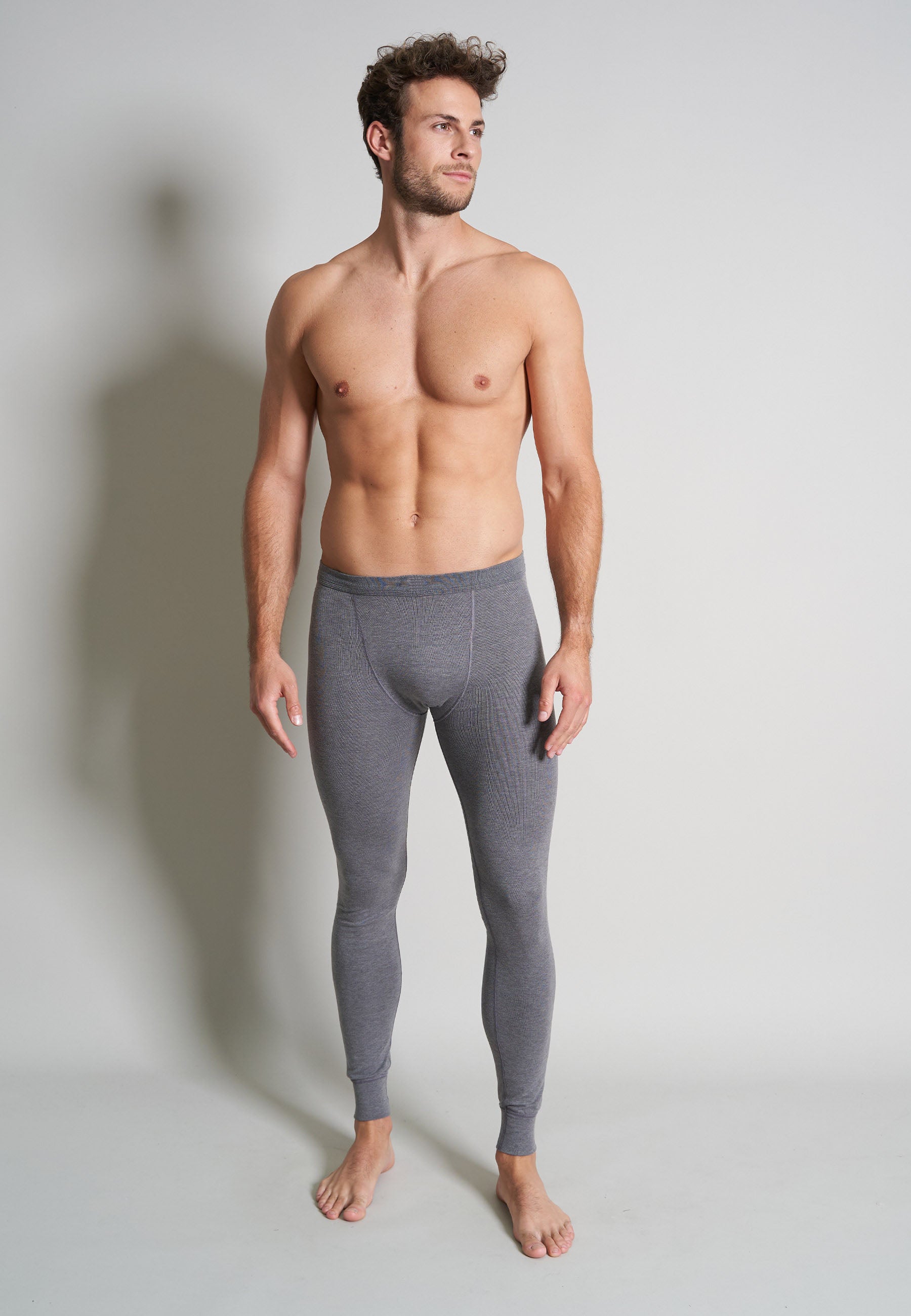 ceceba-herren-lange-unterhose-grau-uni-thermo-active-rib image 2