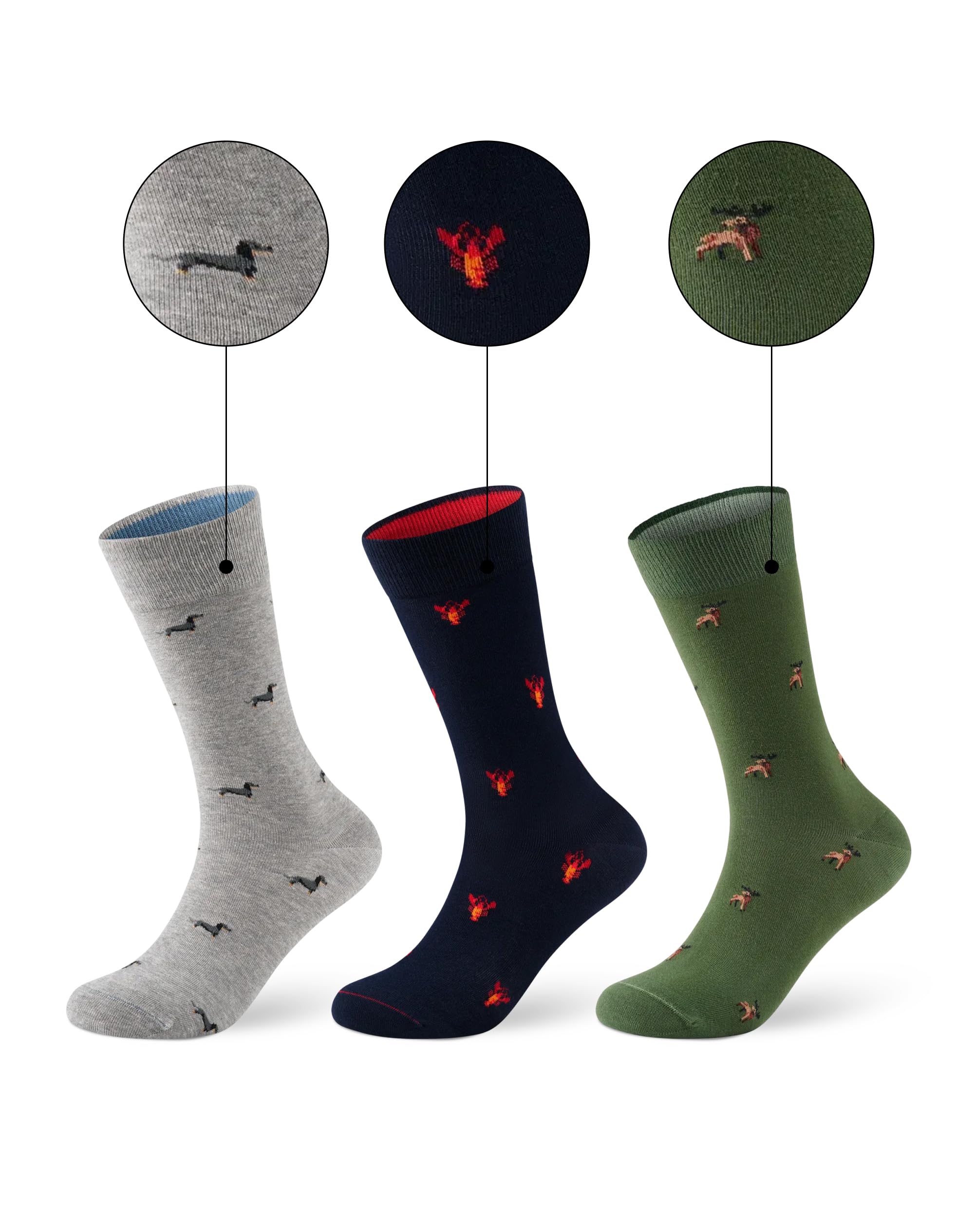 von-jungfeld-baumwollsocken-herren-damen-bestickte-motivsocken-aus-bio-baumwolle image 1