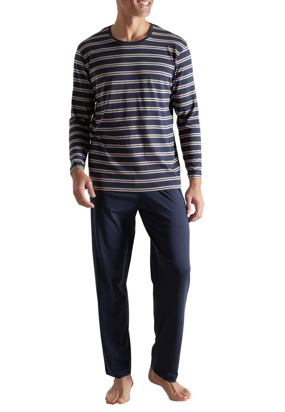 ceceba-herren-pyjama-blau-quergestreift-2 image 1
