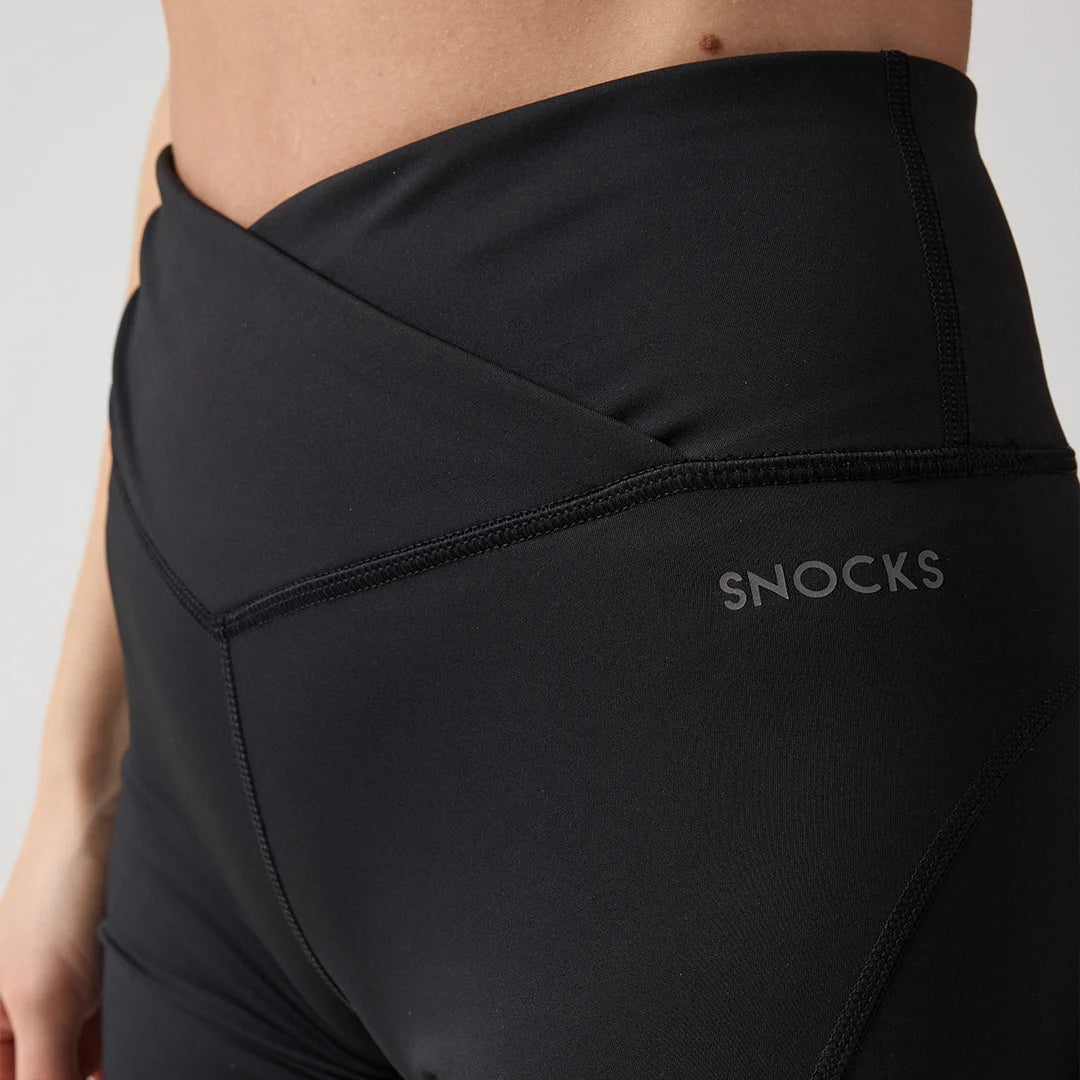 snocks-radlerhose-damen-v-cross-schwarz-leggings-shorts image 8