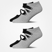 snocks-pilates-socken-mit-riemchen-mix-schwarz-grau image 2