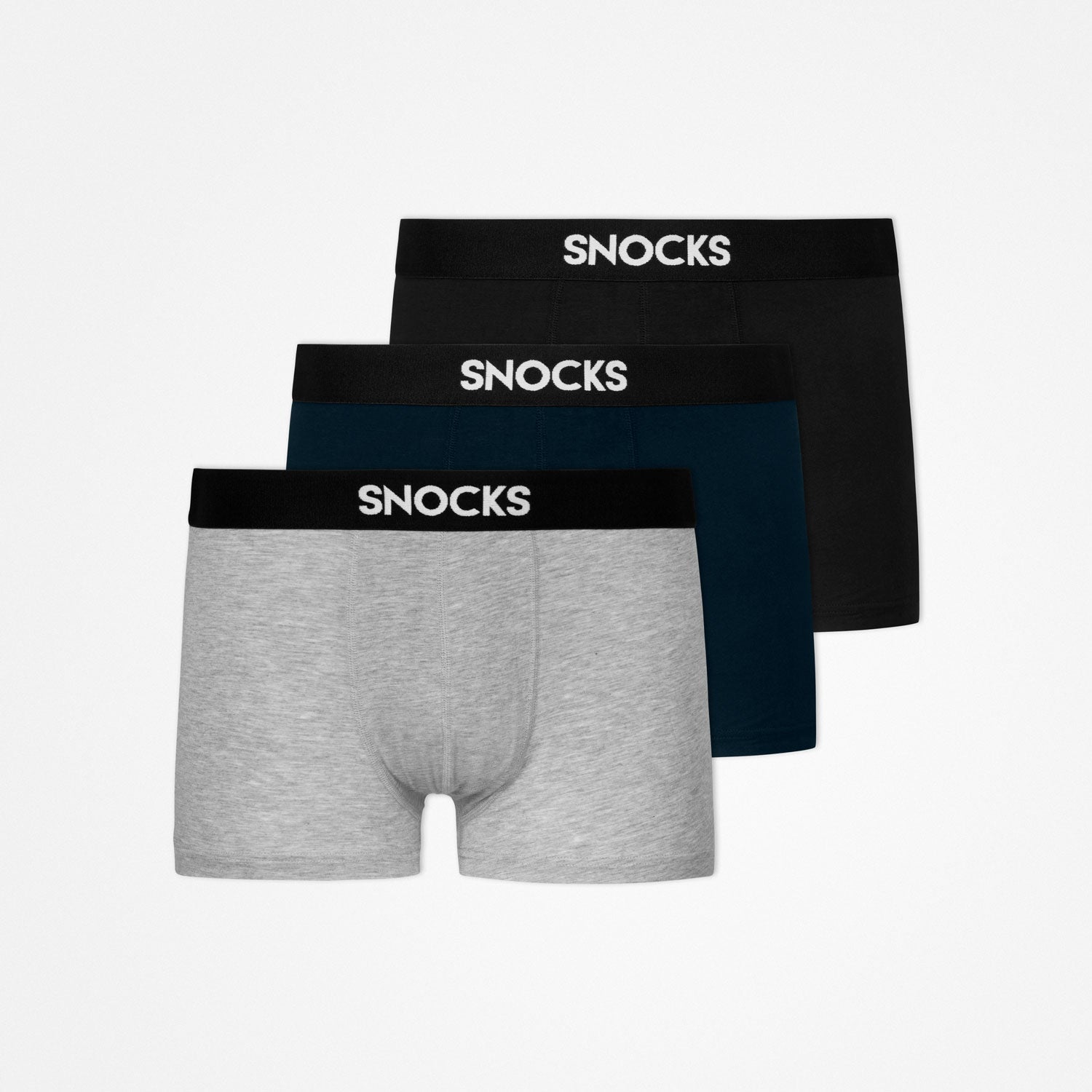 snocks-premium-boxershorts-herren-mix-schwarz-grau-blau image 1