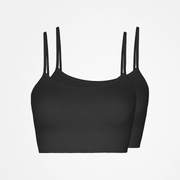 snocks-seamless-gerippter-sport-bh-schwarz image 2