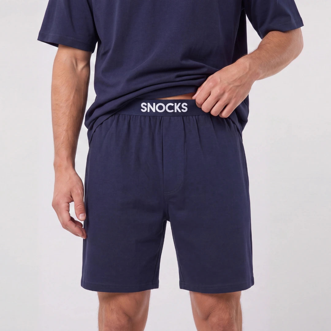 snocks-schlafanzug-set-herren-kurz-dunkelblau-pyjama-bio-baumwolle image 4