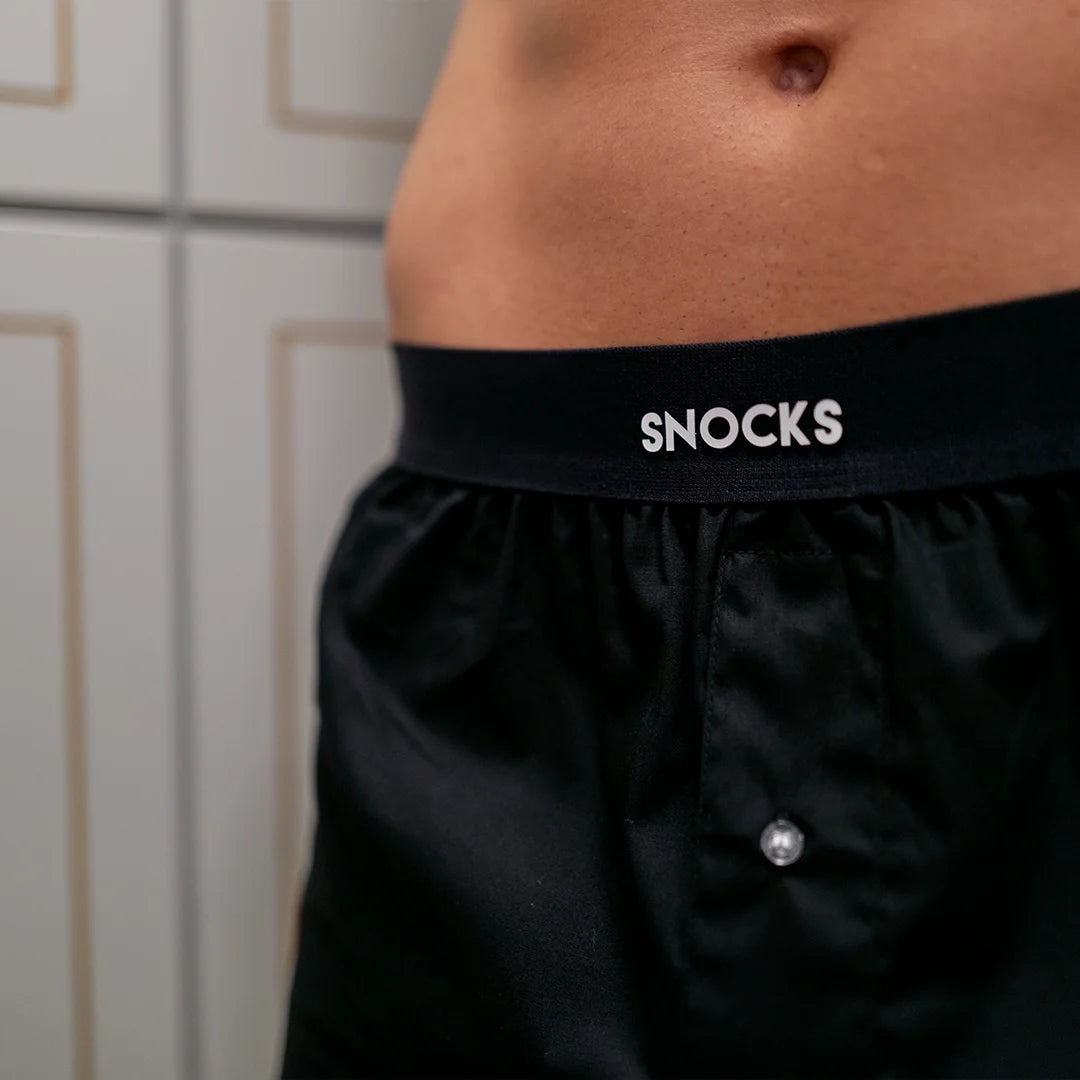 snocks-american-boxershorts-mit-gummibund-schwarz-weite-boxershorts-herren image 5