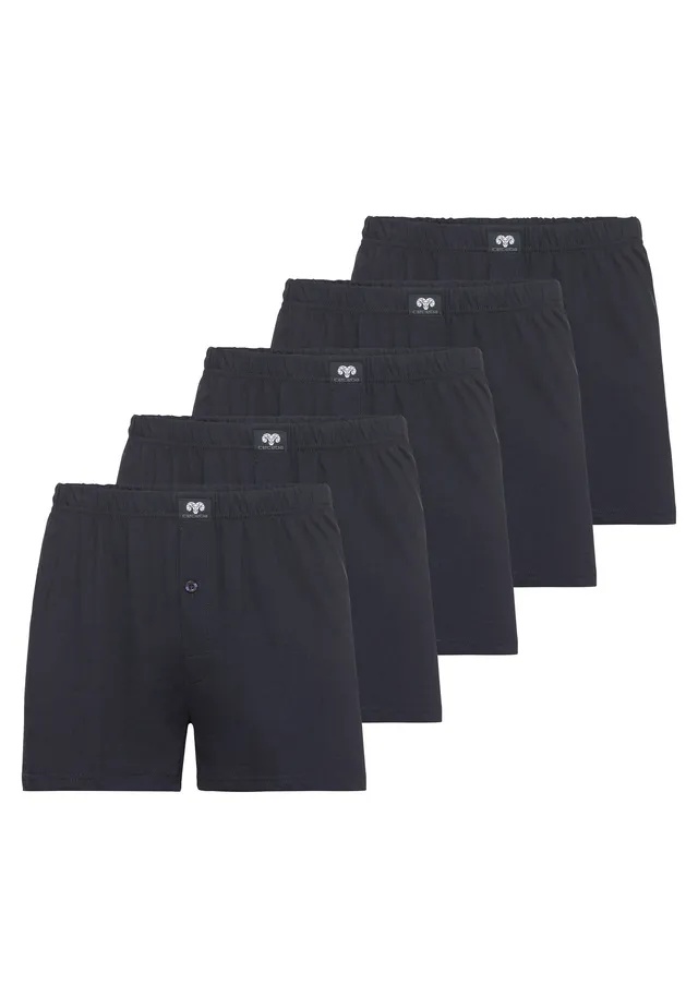 ceceba-herren-boxershort-blau-uni-5er-pack-baumwolle image 1