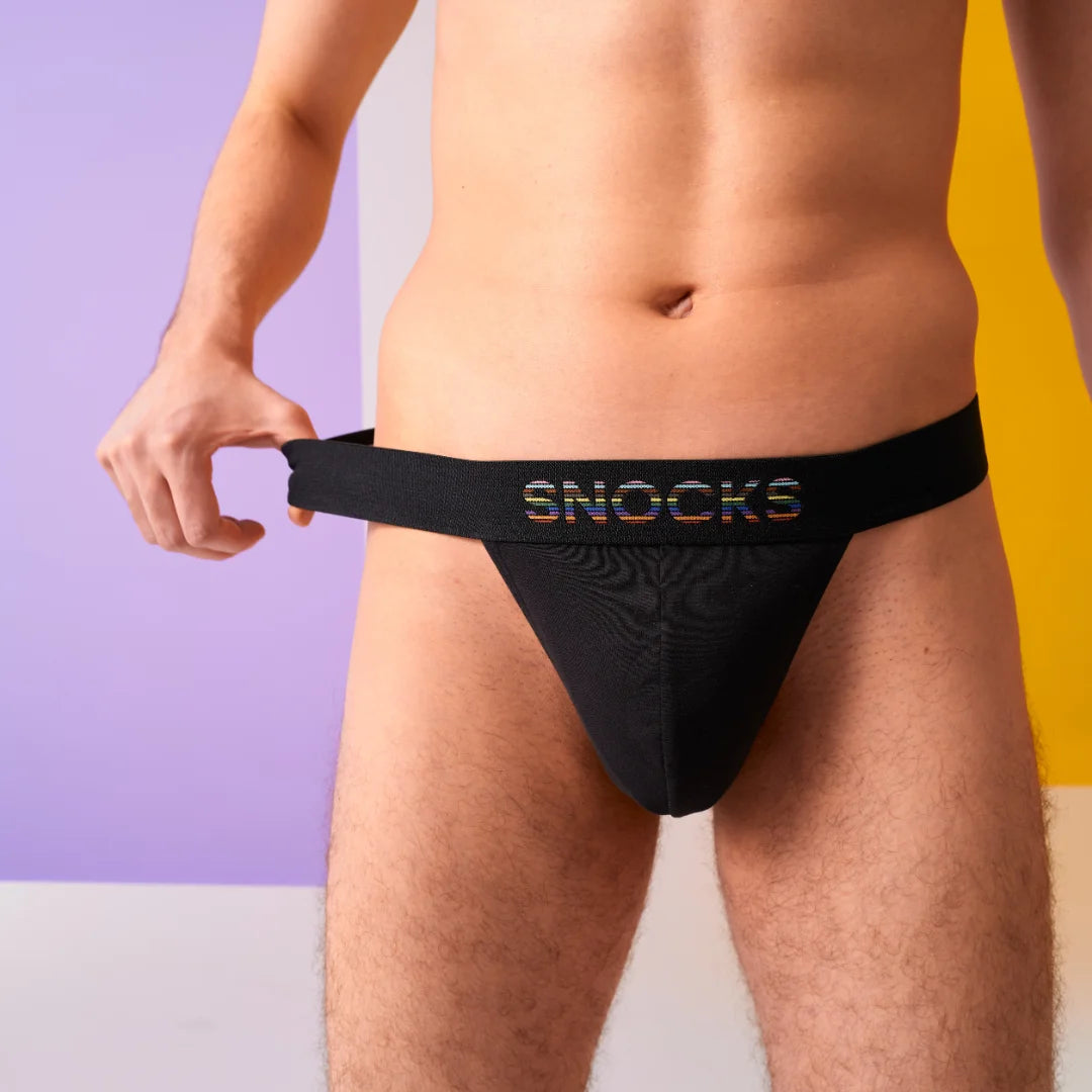 snocks-m-nner-tanga-pride-schwarz-bio-baumwolle-slip image 3