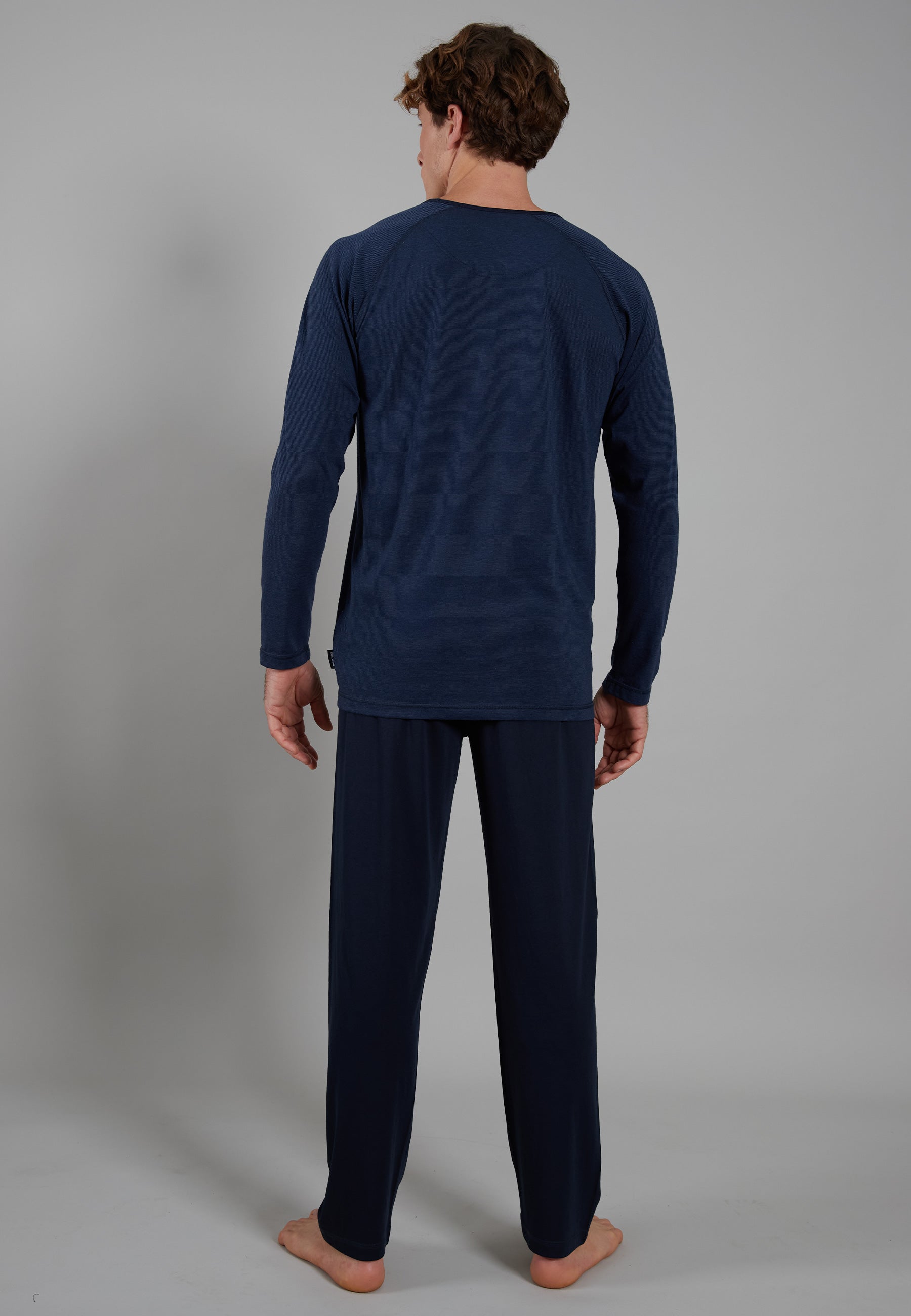 ceceba-herren-pyjama-blau-quergestreift image 3