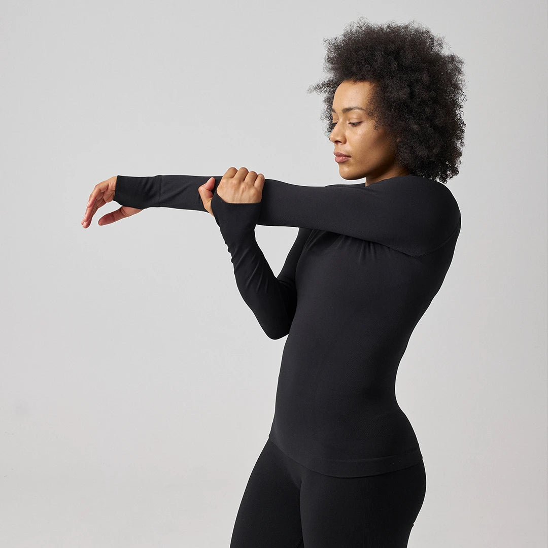 snocks-sportshirt-langarm-damen-schwarz image 5