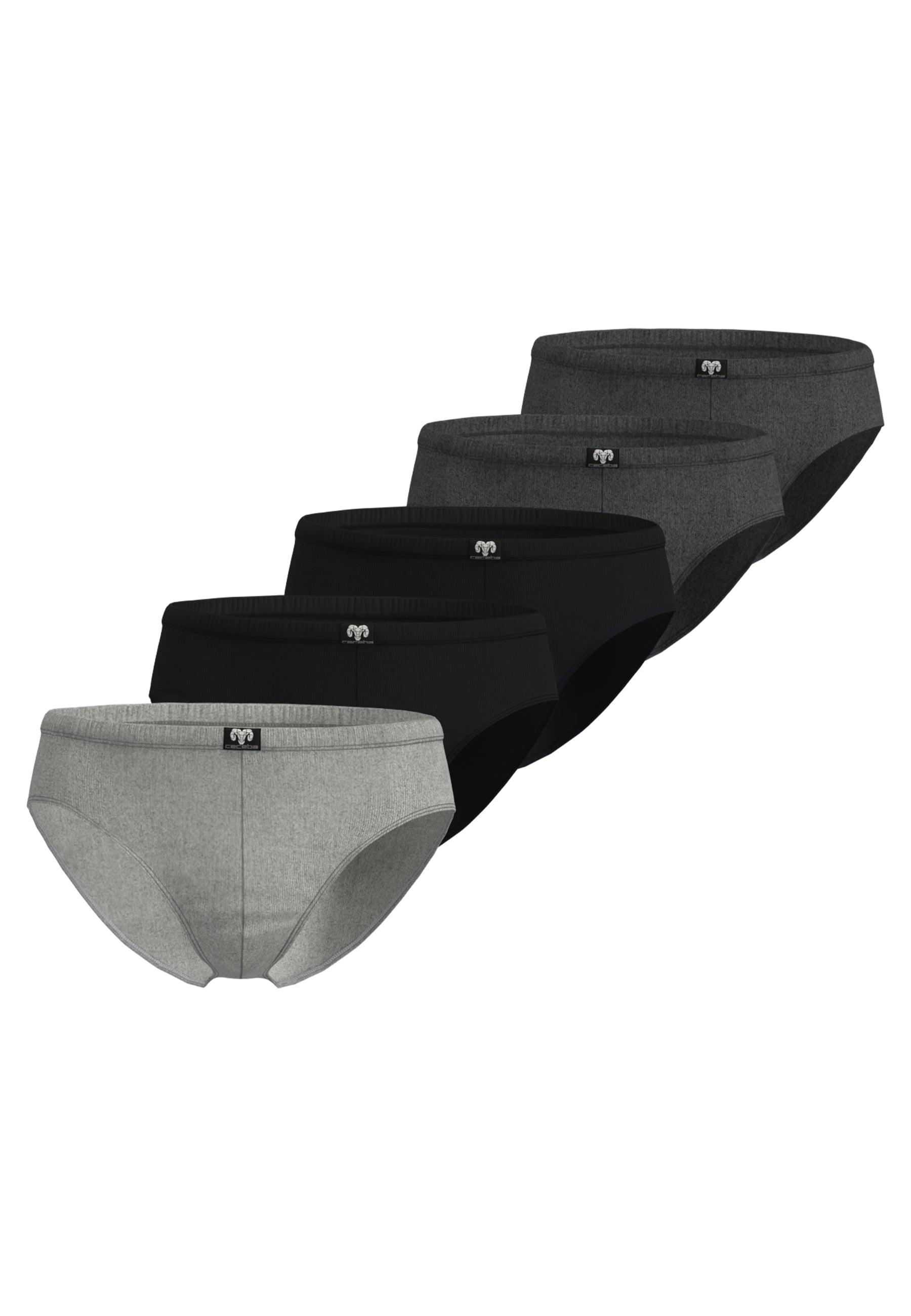 ceceba-herren-slip-grau-uni-5er-pack image 1