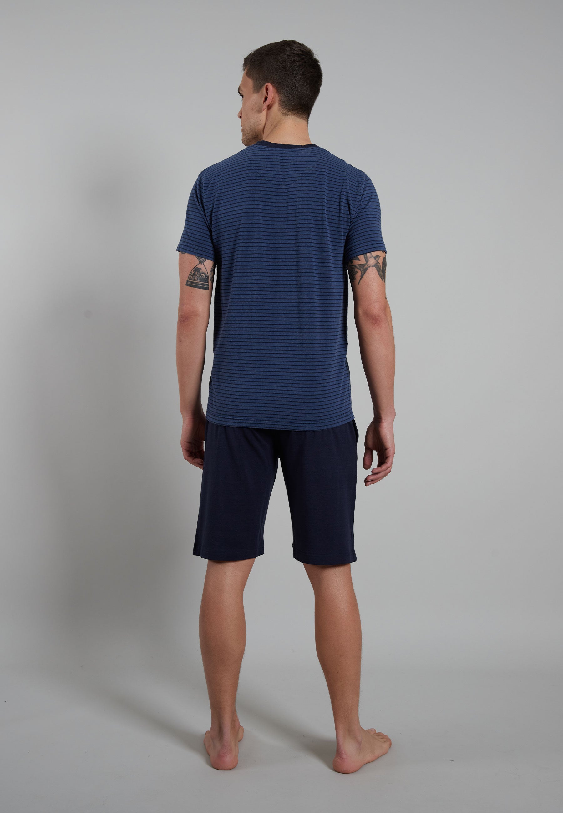 ceceba-herren-shorty-blau-quergestreift-bamboo-pant image 3