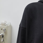 snocks-felpa-con-cappuccio-donna-hoodie-in-nero-con-stampa-sul-petto image 5