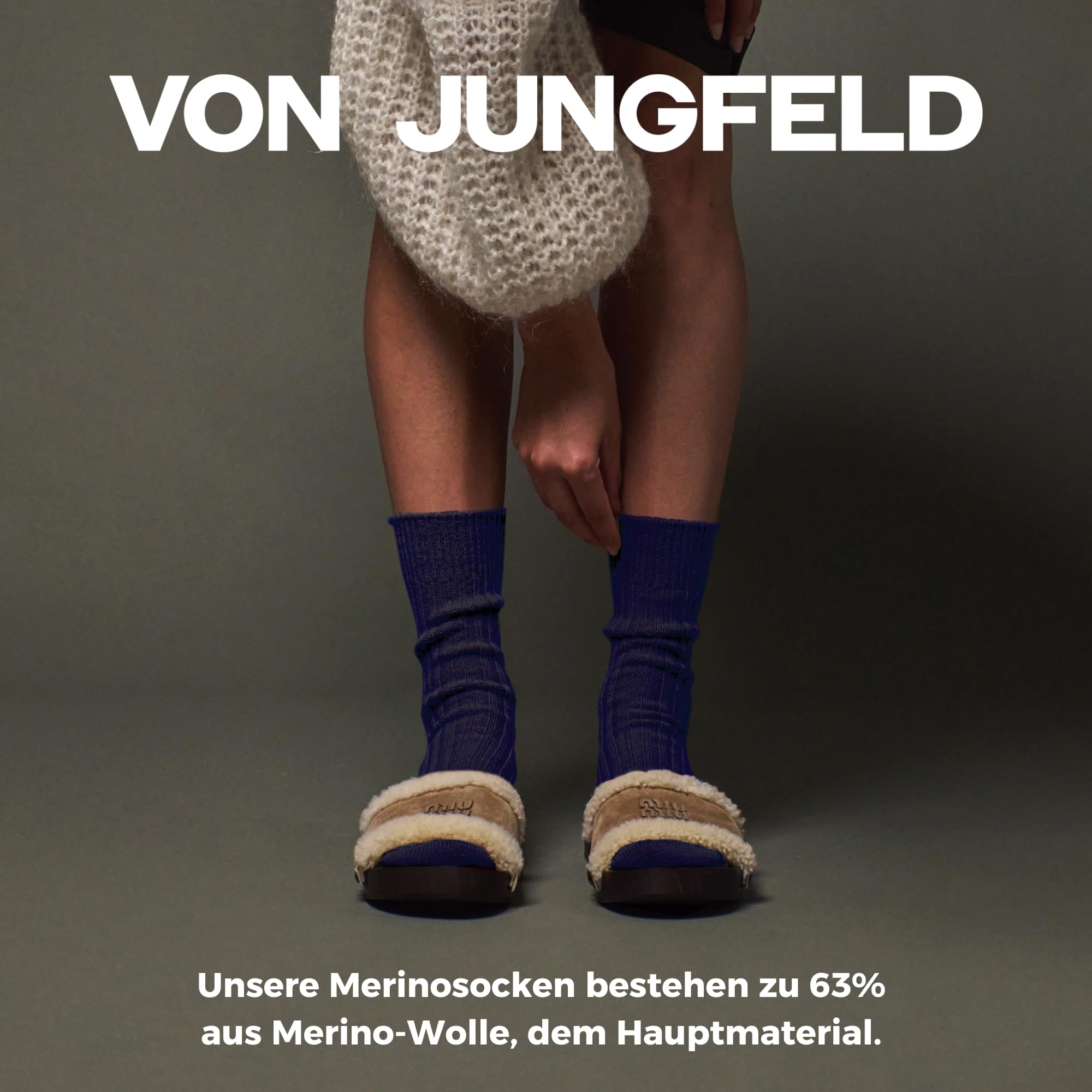 von-jungfeld-merino-wollsocken-winter-thermosocken-unisex-1-paar image 2
