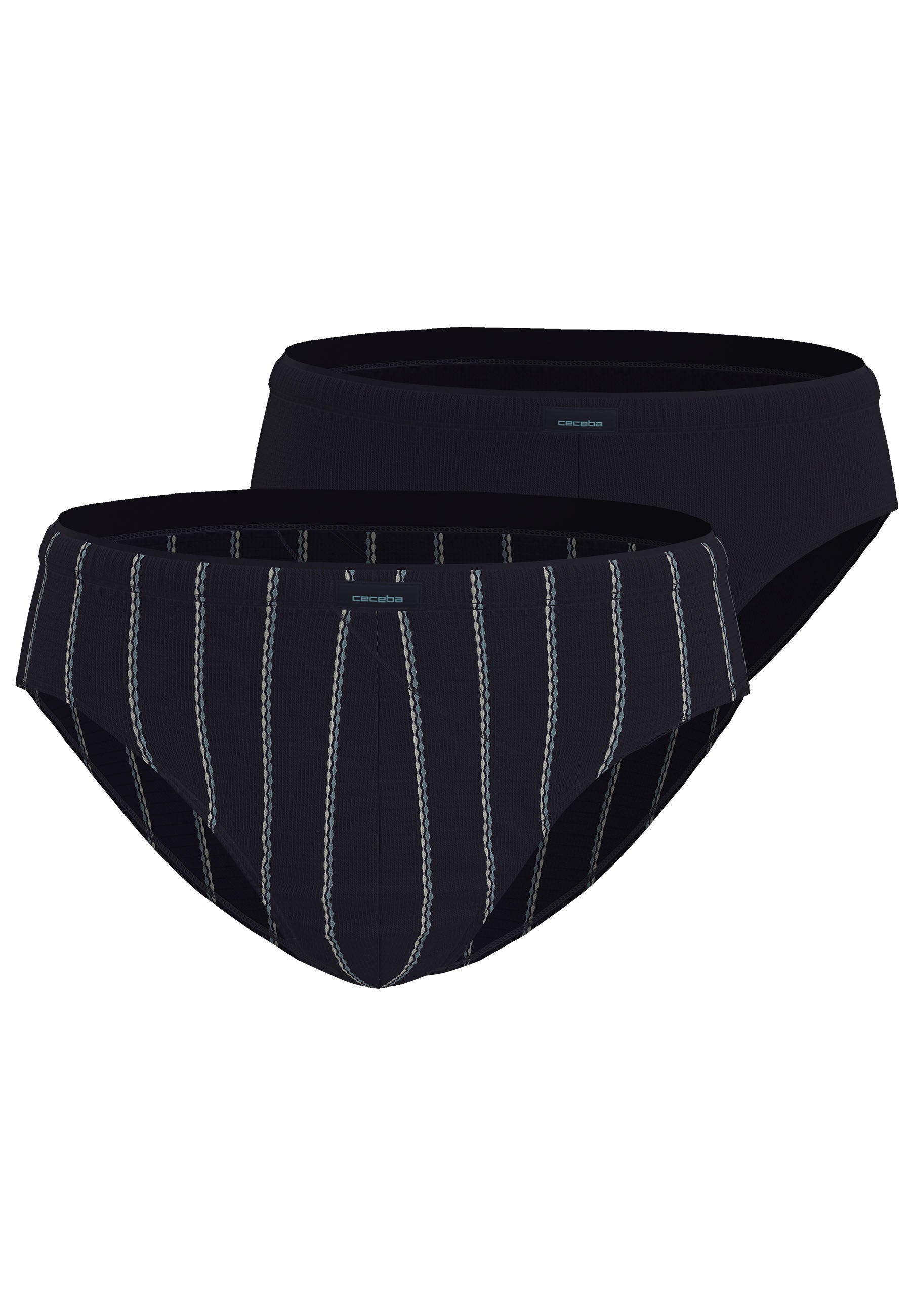 ceceba-herren-slip-blau-l-ngsgestreift-2er-pack image 1