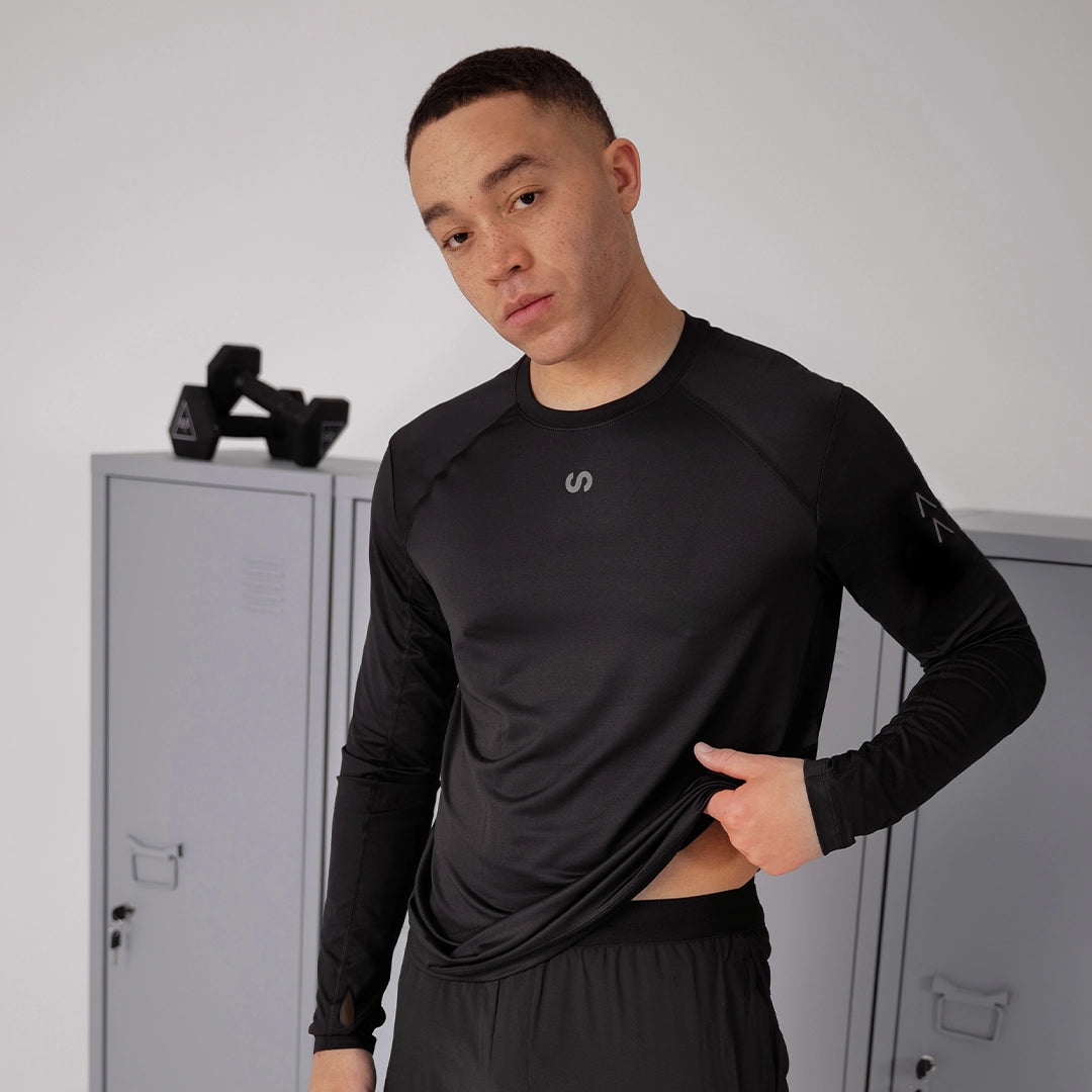 snocks-laufshirt-langarm-herren-schwarz image 6
