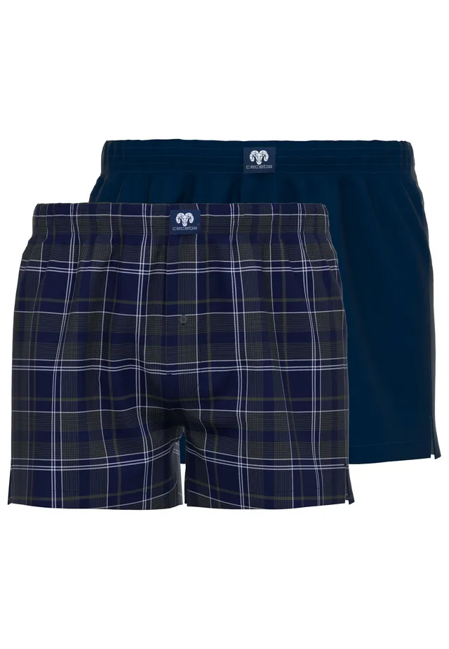 ceceba-herren-boxershort-blau-uni-2er-pack image 1