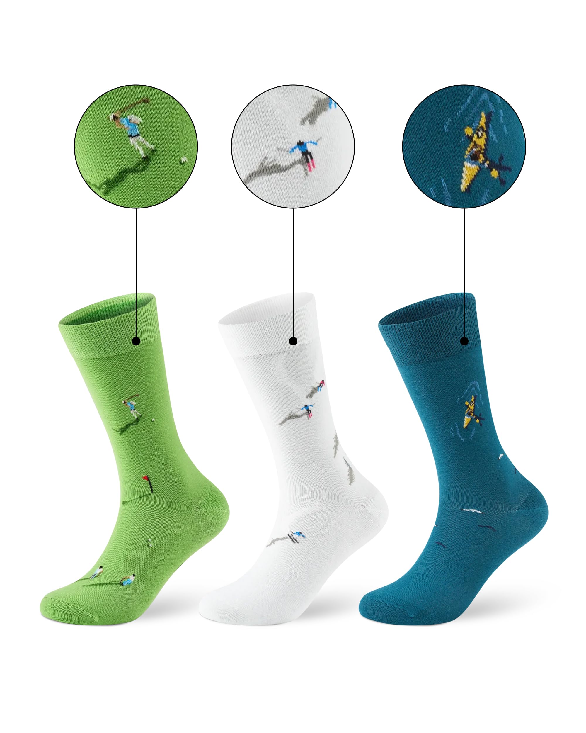 von-jungfeld-baumwollsocken-mit-sport-icons-bestickte-motivsocken-aus-bio-baumwo image 1