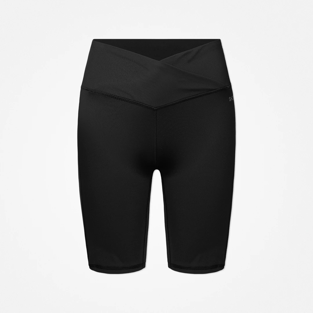 snocks-v-cross-damen-biker-shorts-schwarz image 1