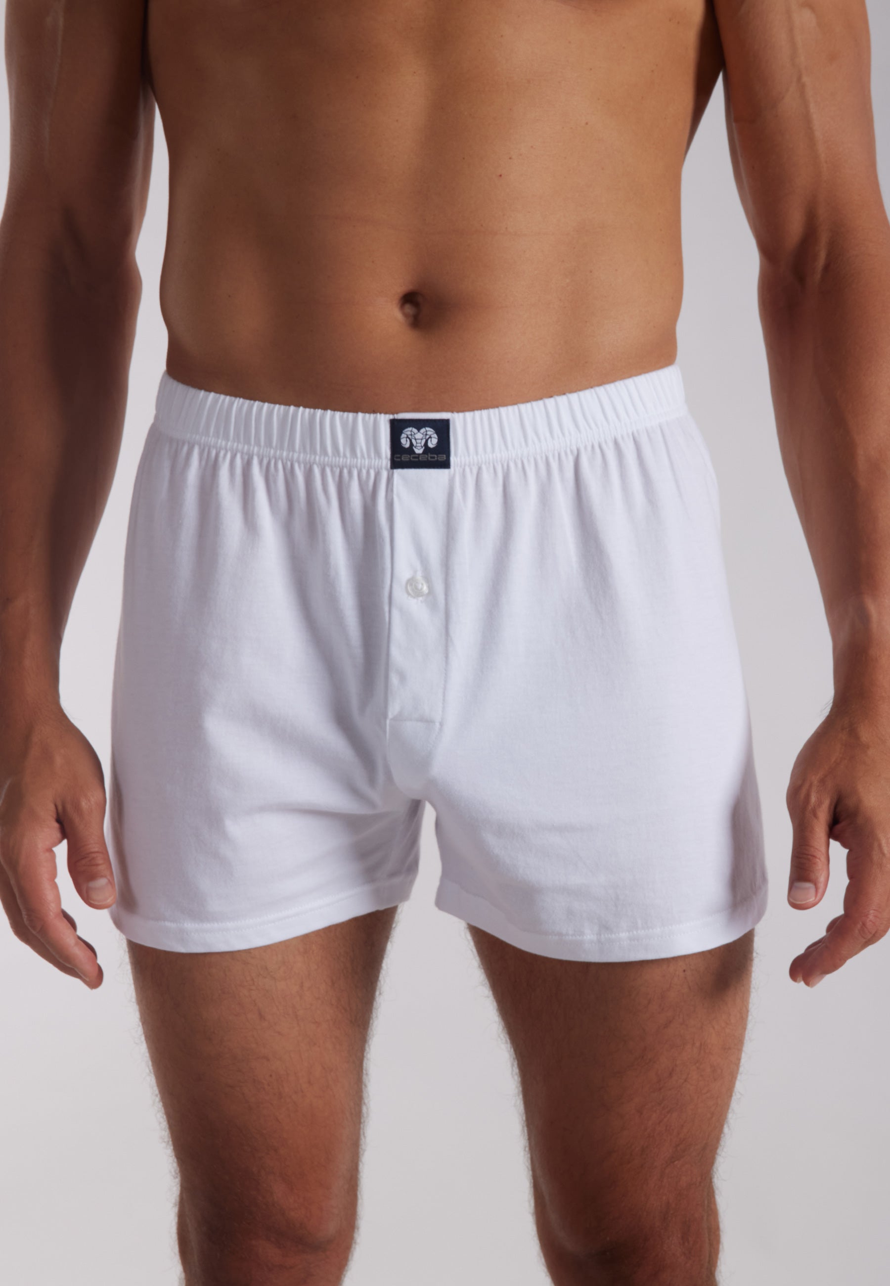 ceceba-herren-boxershort-wei-uni-2er-pack image 4