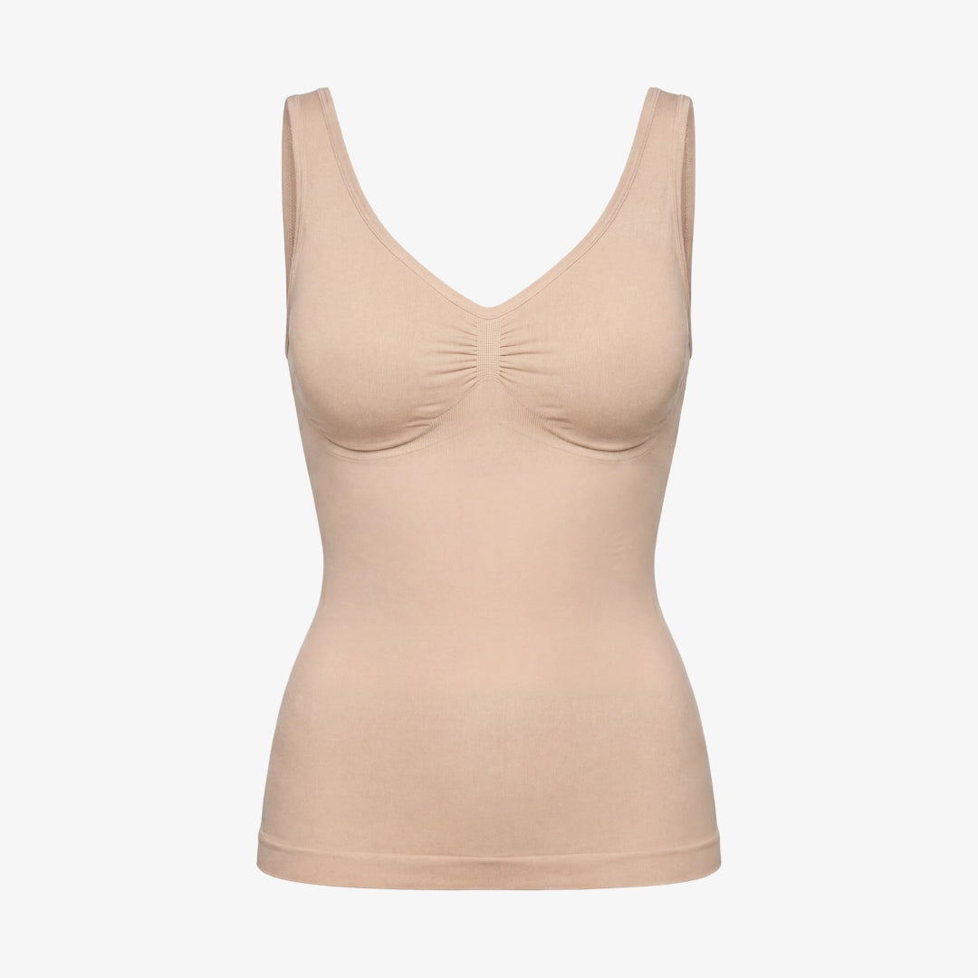 snocks-shaping-tank-top-beige-shapewear-top-damen image 1