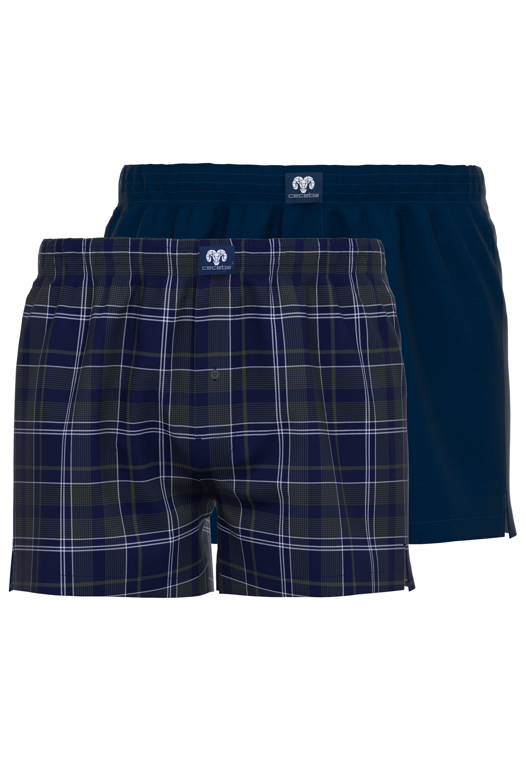 ceceba-herren-boxershort-blau-uni-2er-pack image 1