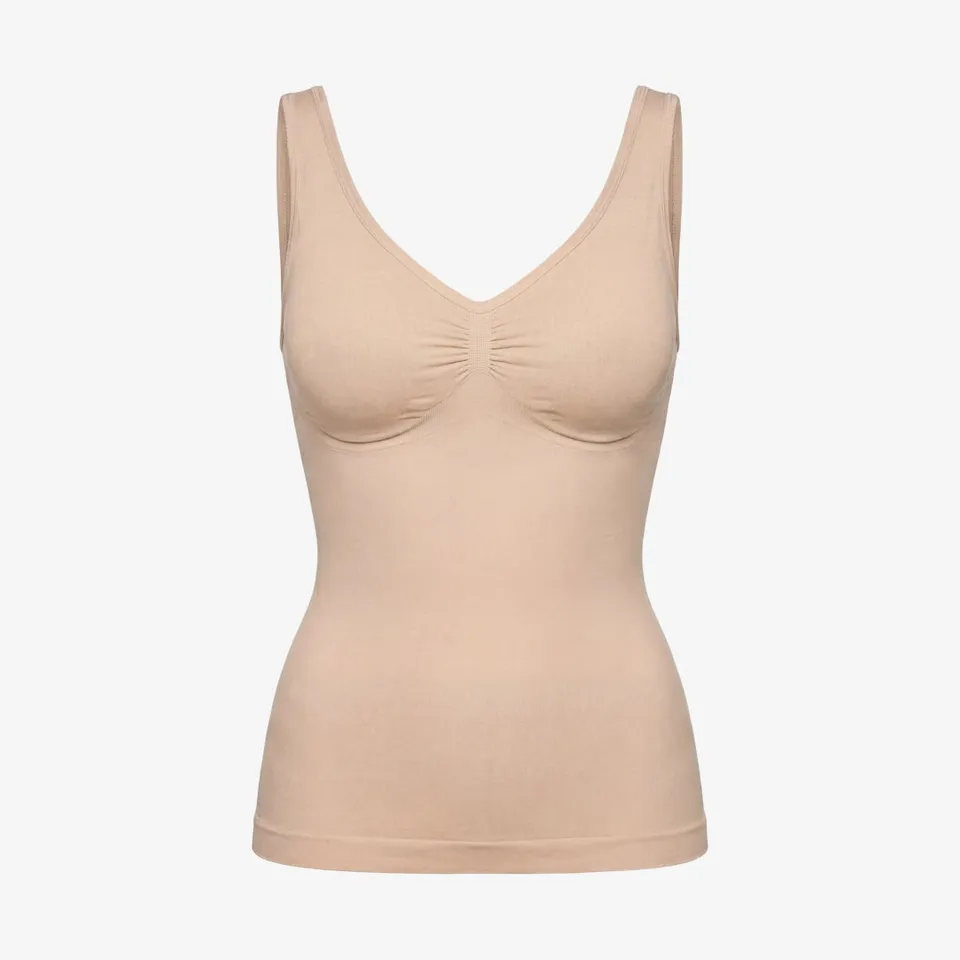 snocks-shaping-tank-top-beige-shapewear-top-damen image 1