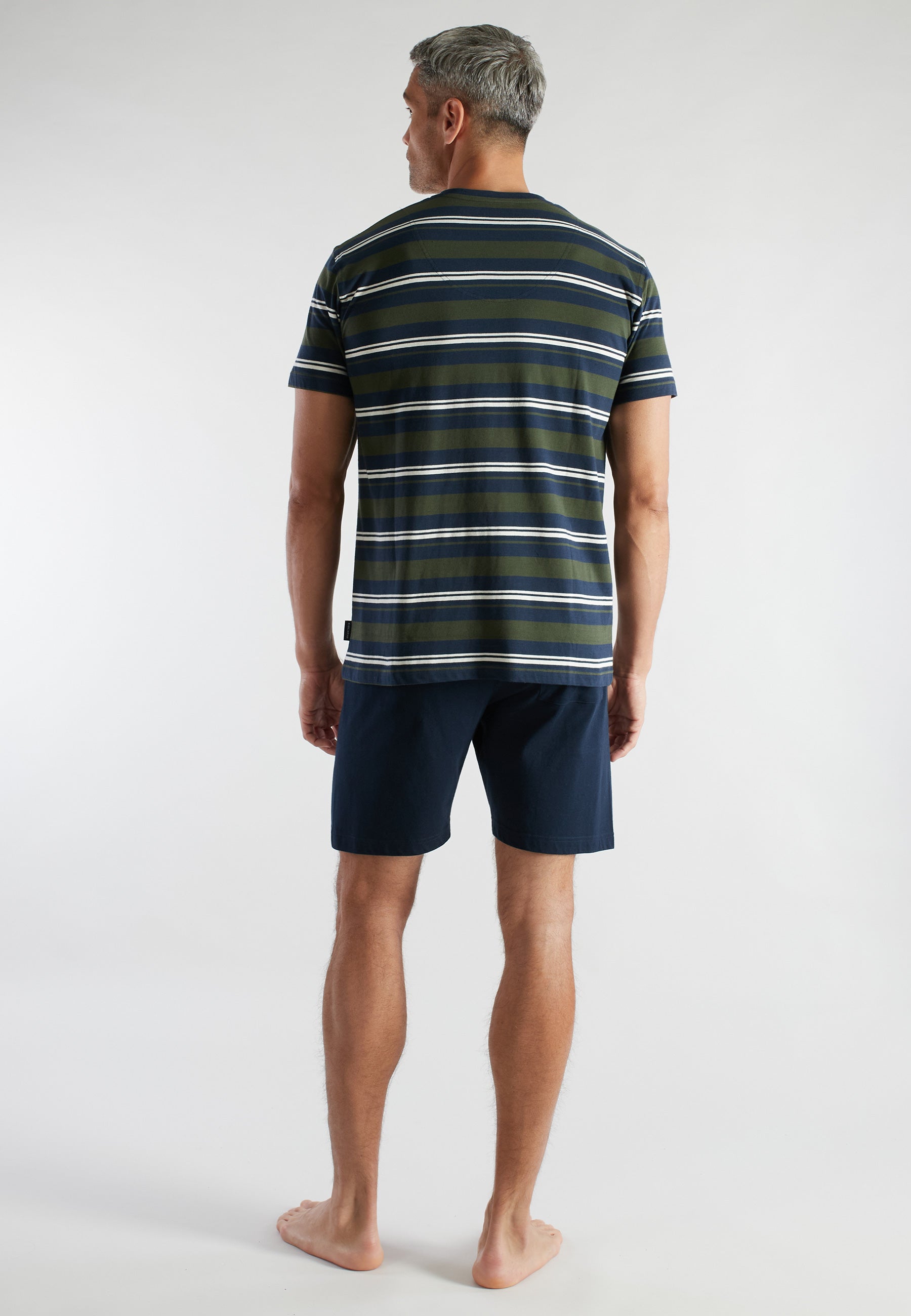 ceceba-herren-shorty-gr-n-quergestreift-mit-v-ausschnitt image 3