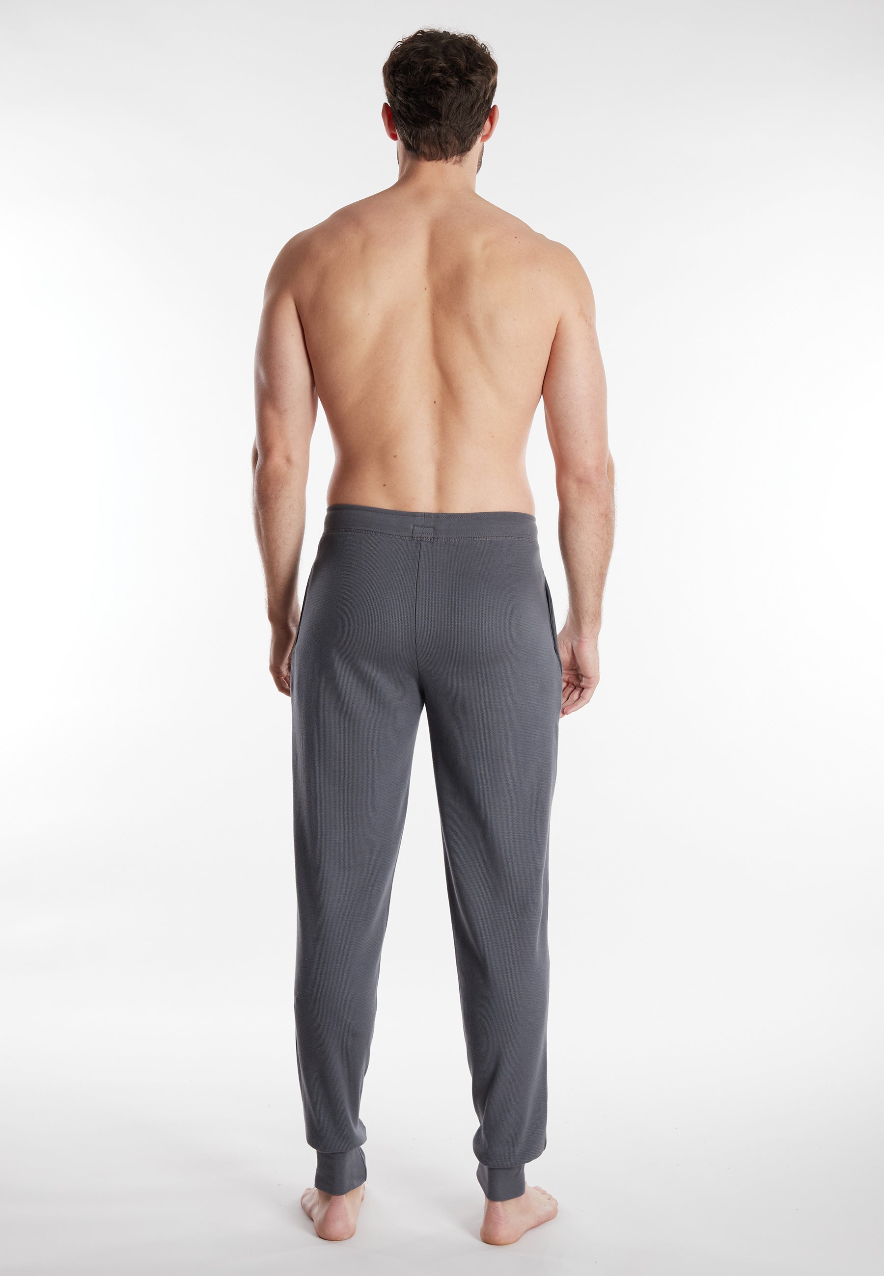 ceceba-herren-lange-hose-grau-uni-pyjama image 3