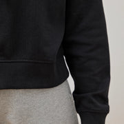 snocks-felpa-con-cappuccio-donna-hoodie-in-nero-con-stampa-sul-petto image 8