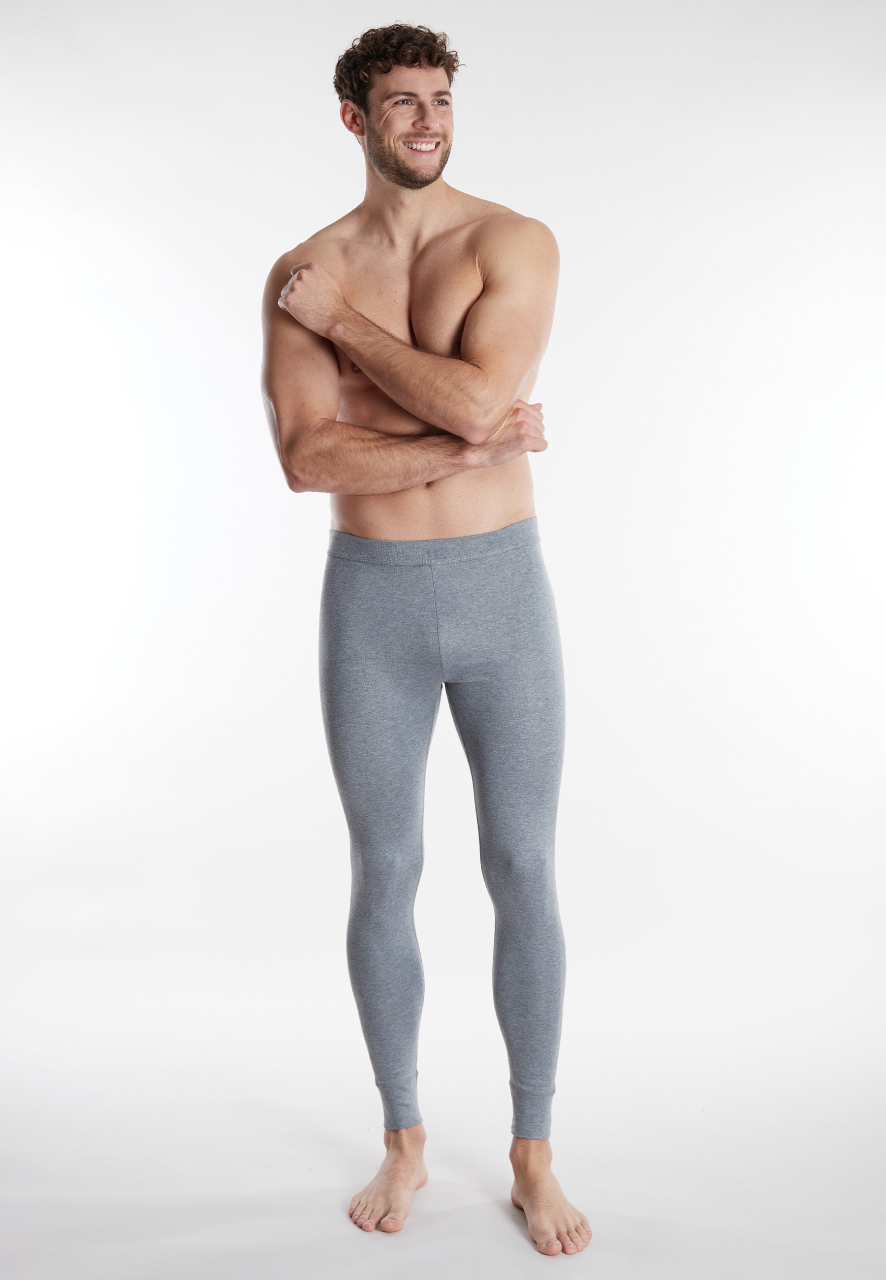 ceceba-herren-lange-unterhose-grau-uni-thermo image 2