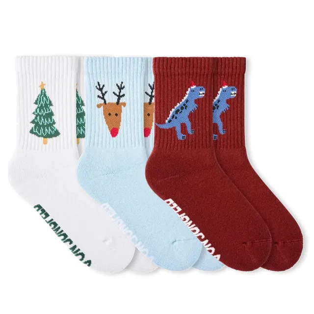 von-jungfeld-kinder-tennissocken-aus-baumwolle-weihnachtsmotiv-gr-23-34 image 1