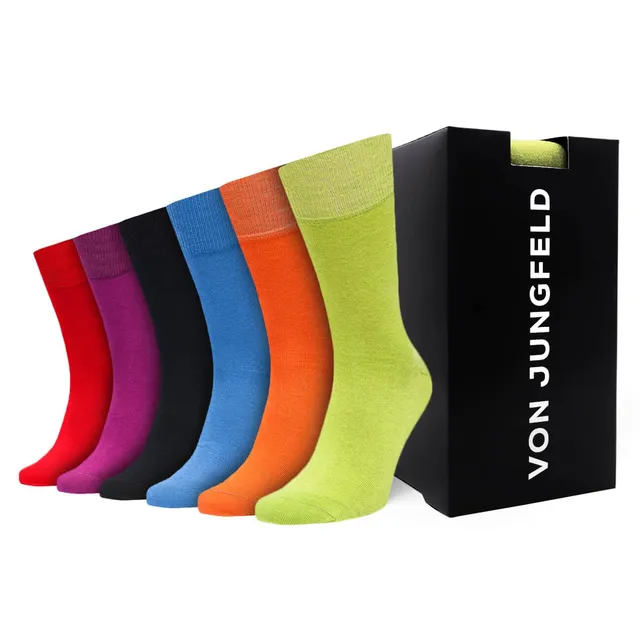 von-jungfeld-6er-set-classic-socken-39-46-bio-baumwolle-mix image 1