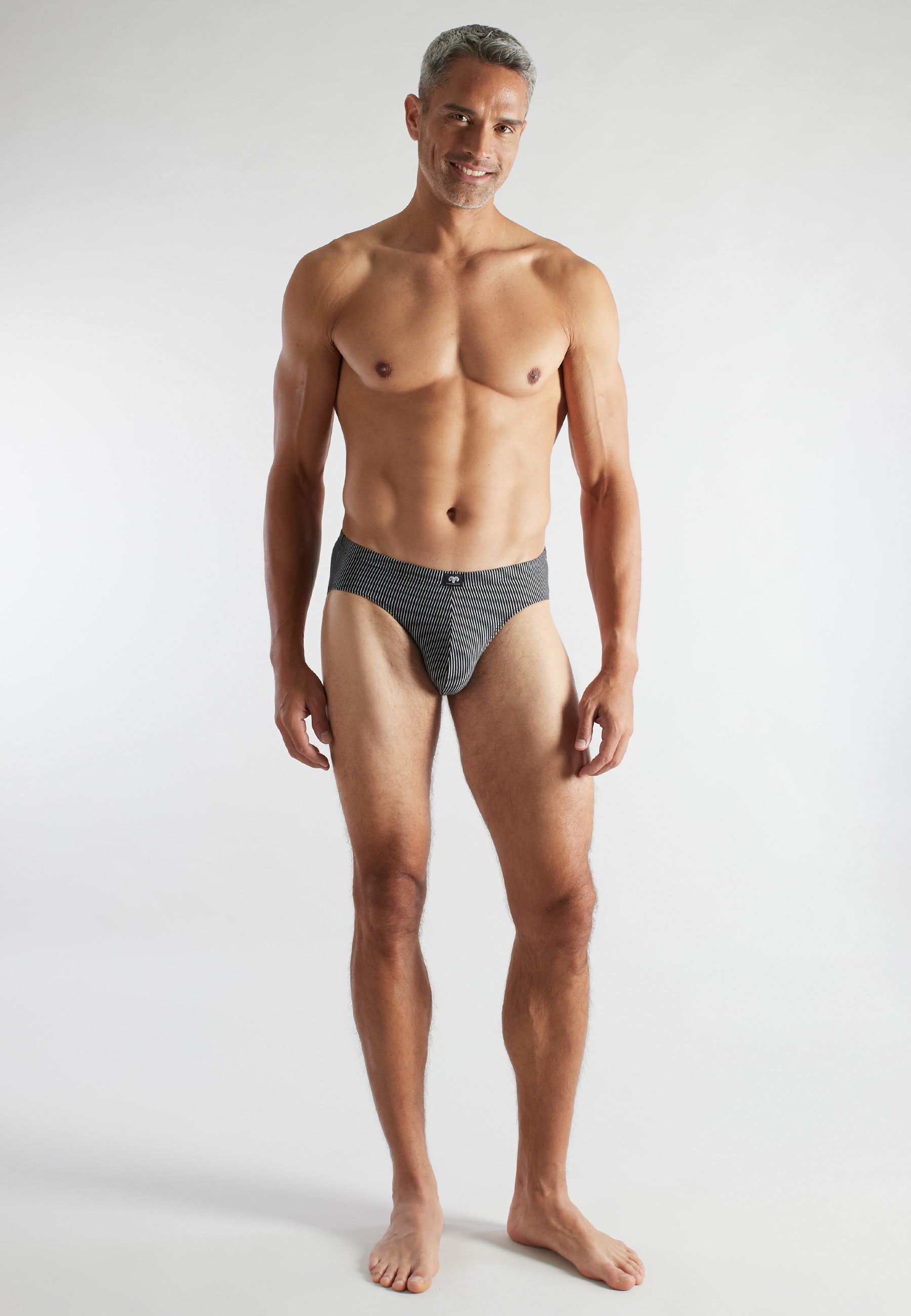 ceceba-herren-slip-schwarz-l-ngsgestreift-2er-pack image 2