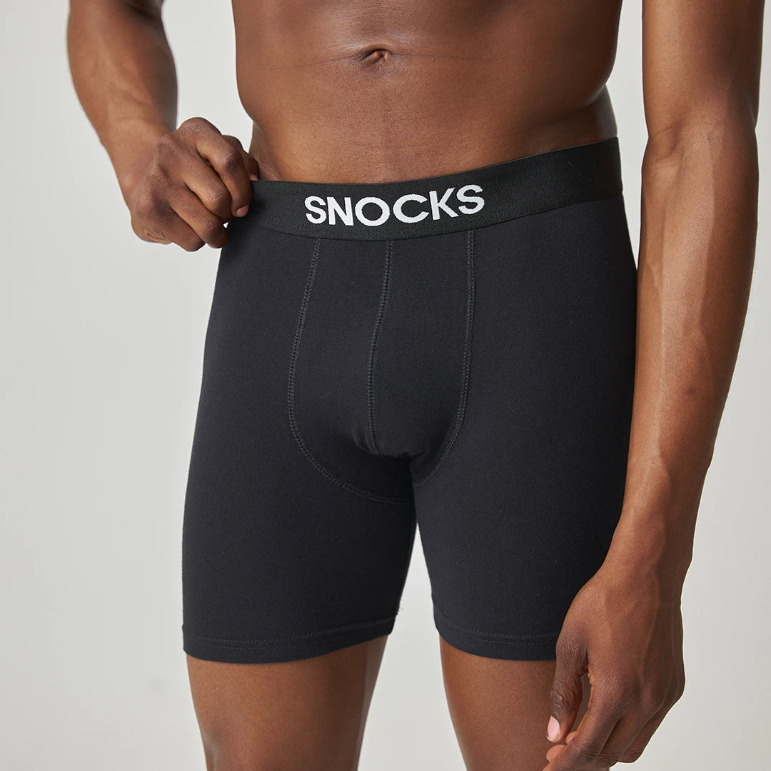 snocks-lange-premium-boxershorts-herren-schwarz image 2