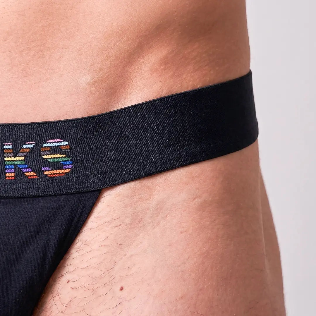 snocks-m-nner-tanga-pride-schwarz-bio-baumwolle-slip image 6
