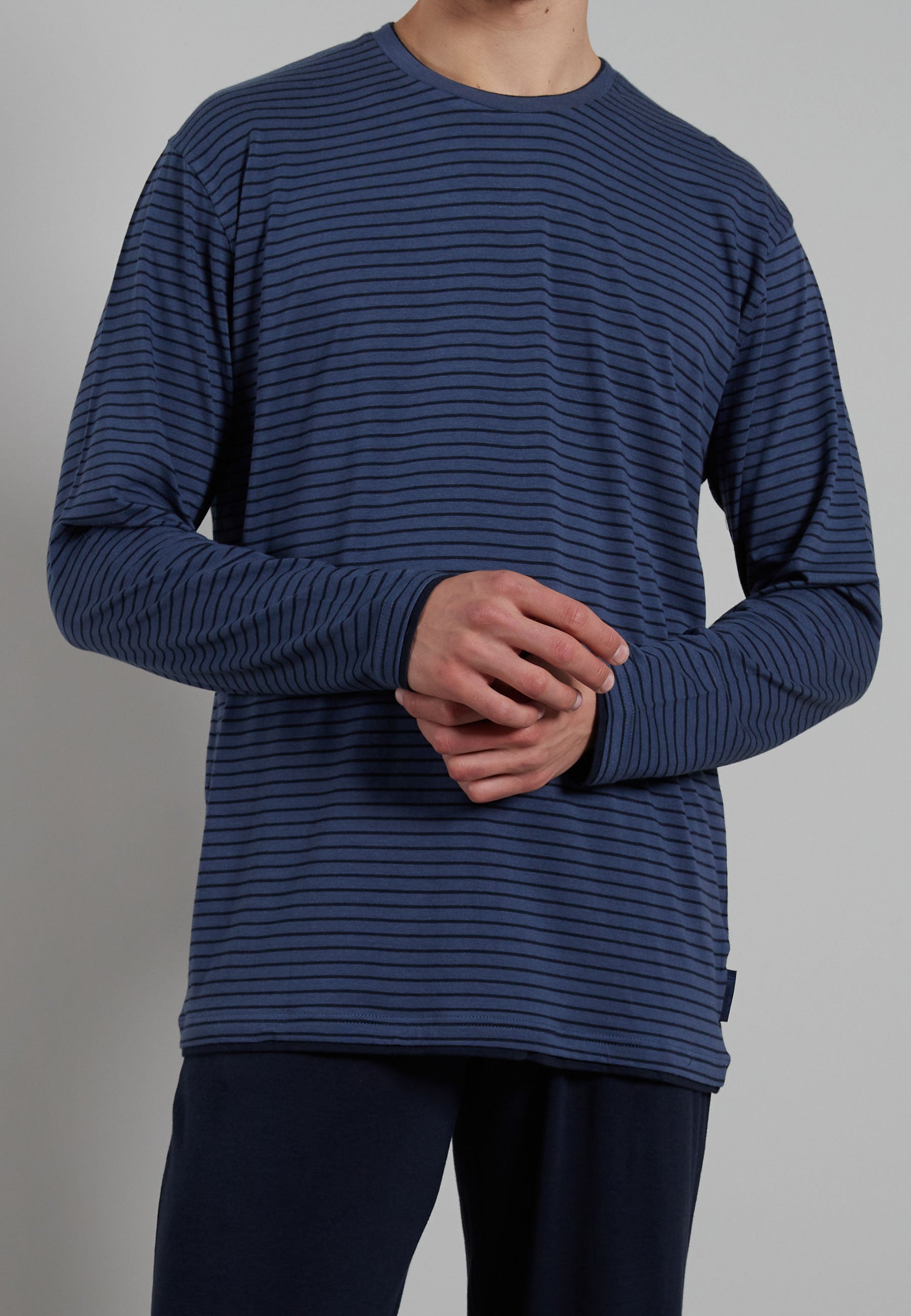 ceceba-herren-pyjama-blau-l-ngsgestreift-lang image 4
