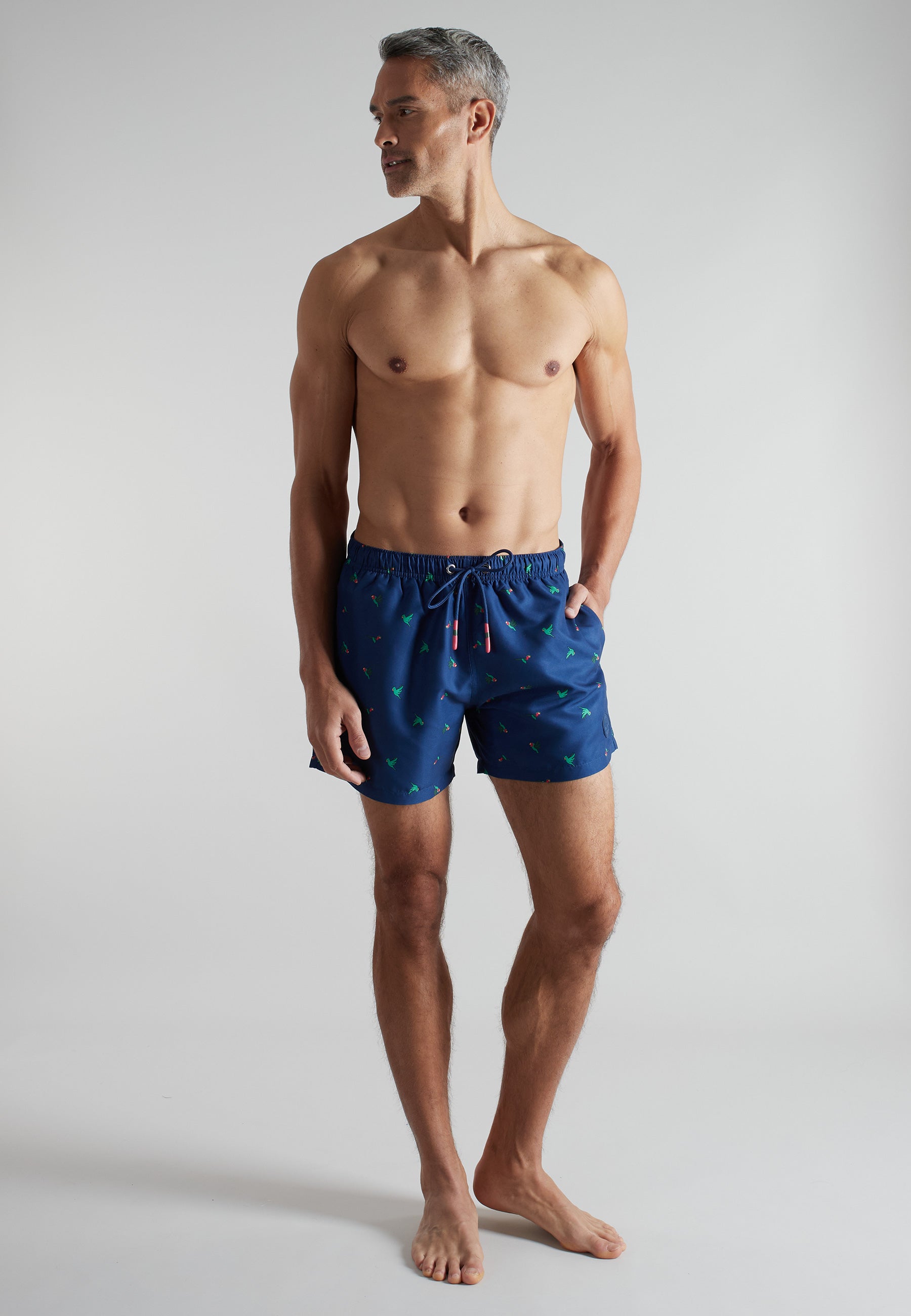 ceceba-herren-badeshorts-blau-bedruckt image 2