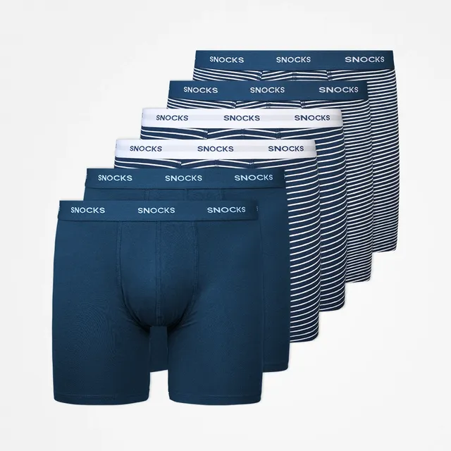 snocks-lange-boxershorts-herren-streifen-blau-bio-baumwolle image 1