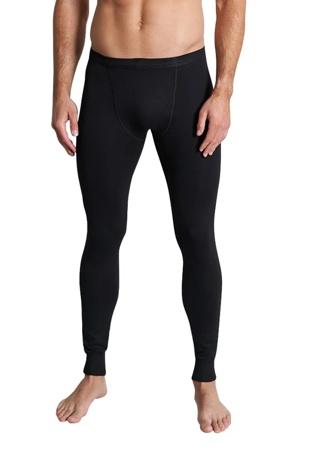 ceceba-herren-lange-unterhose-schwarz-uni-active-rib-thermo-leggings image 1