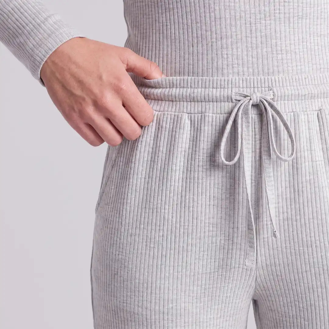 snocks-loungehose-damen-rippstruktur-hellgrau-meliert image 8