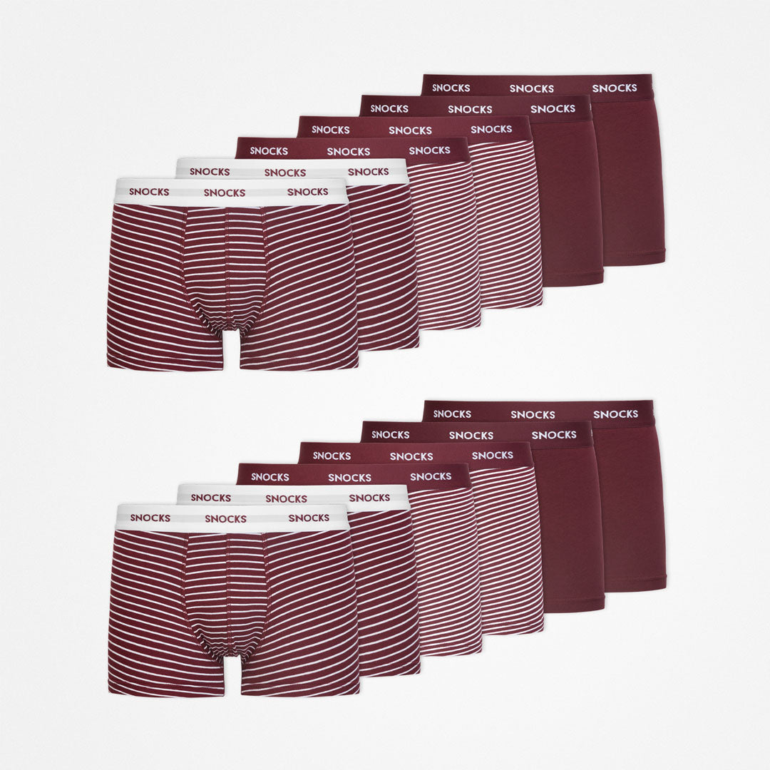 snocks-boxershorts-mit-streifen-rote-streifen-herren image 8
