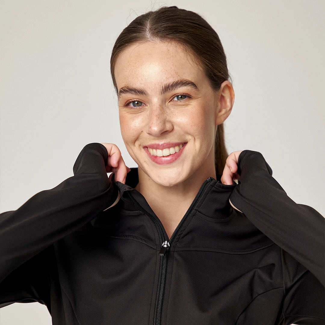 snocks-sportjacke-damen-mit-rei-verschluss-schwarz-active-running-jacke image 8