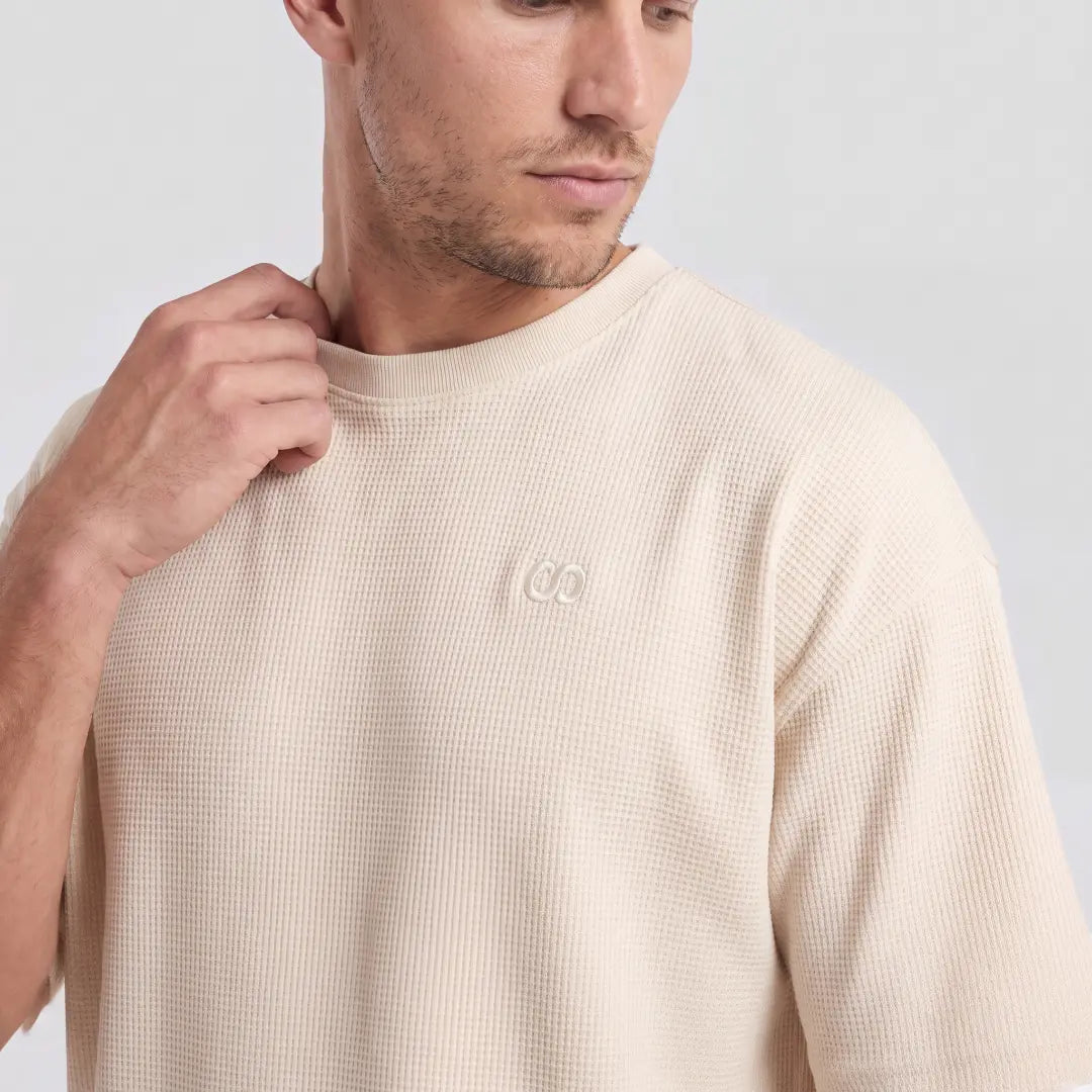 snocks-schlafanzug-set-waffle-herren-kurz-beige image 6