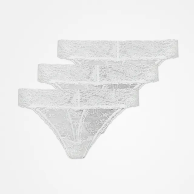 snocks-tangas-aus-spitze-wei-high-waist-damen-tanga image 1