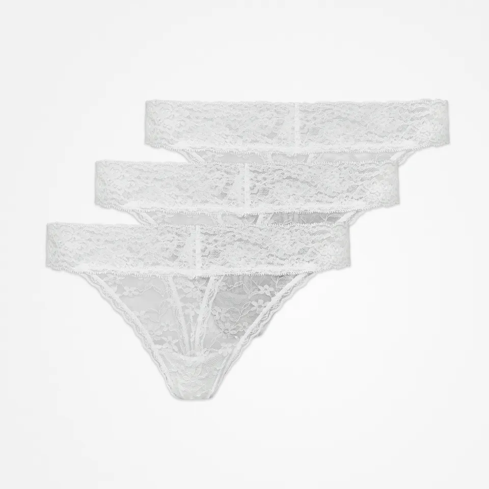 snocks-tangas-aus-spitze-wei-high-waist-damen-tanga image 1